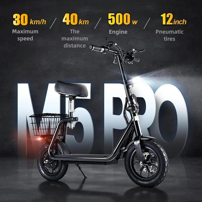 Longsail Electric Scooter Adult 8.5/12-Inch Tires 16/18MPH 250/500W Motor 22-29 Mile Range Foldable Dual Suspension Scooter C1/M1/M5