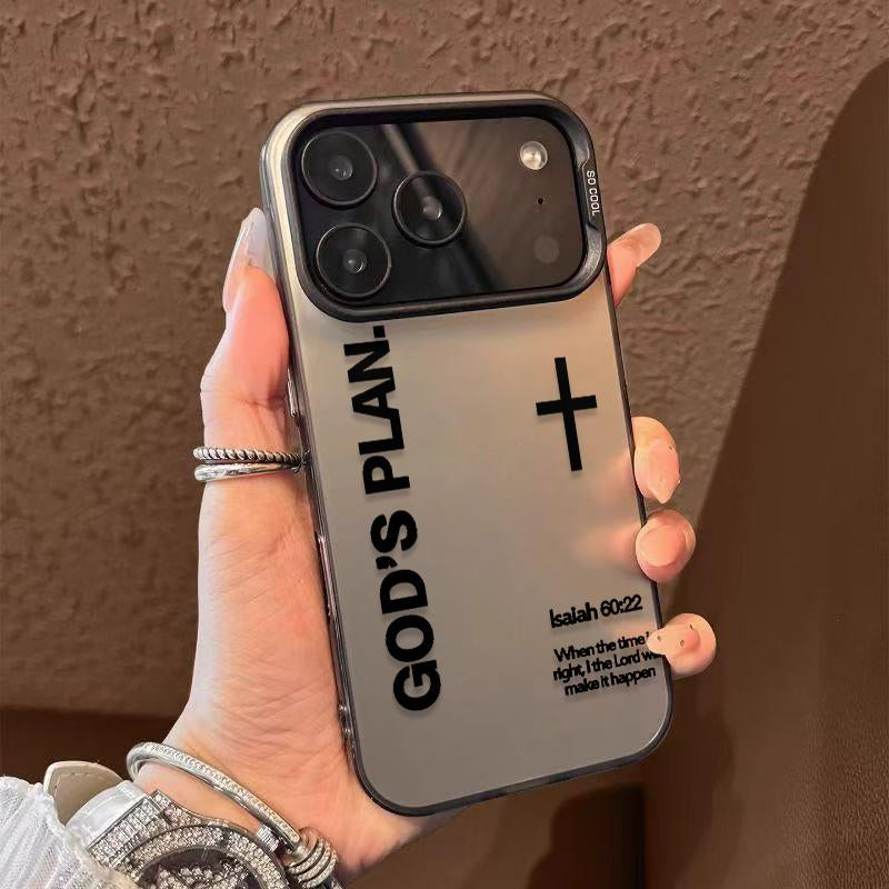 God'S Arrangement Cross Pattern Religious Art Fashion TPU Laser Craft Phone Case Suitable for Iphone 17 16 15 1413 12 11 Samsung Galaxy S25 S24 S23 S22 anti Drop Phone Case