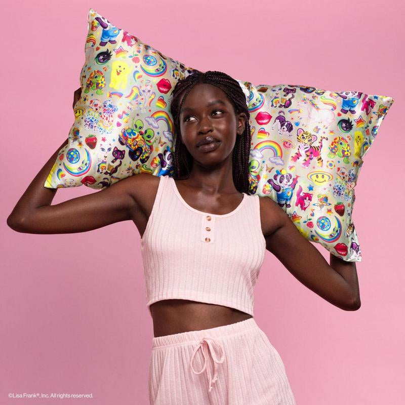 Lisa Frank X Kitsch Satin Pillowcase in the Fantastic World of Lisa Frank
