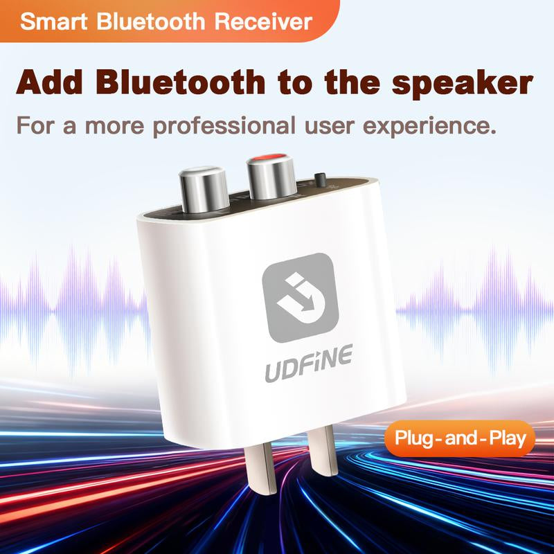 Bluetooth Audio Adapter for Music Streaming Sound System, Esinkin Wireless Audio Adapter Works with Smartphones and Tablets, Bluetooth Receiver for Home Stereo