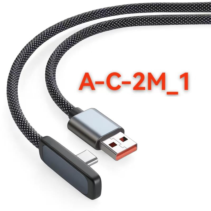 20W/30W PD Fast Charging Cable for Iphone 6-14 & Android Type-C Right Angle Design Braided Durable Data Transfer Cables