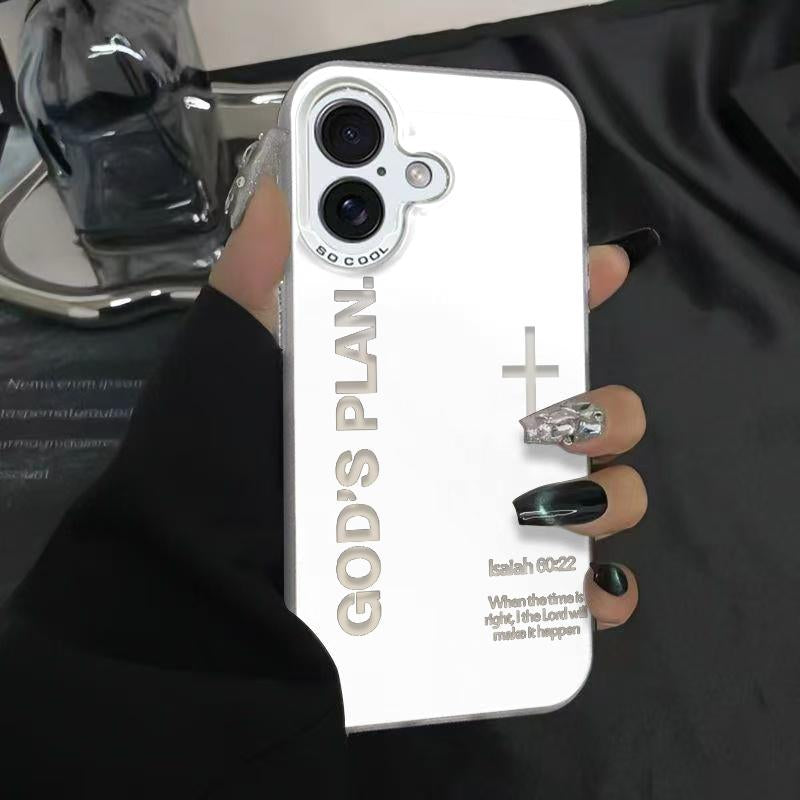 God'S Arrangement Cross Pattern Religious Art Fashion TPU Laser Craft Phone Case Suitable for Iphone 17 16 15 1413 12 11 Samsung Galaxy S25 S24 S23 S22 anti Drop Phone Case