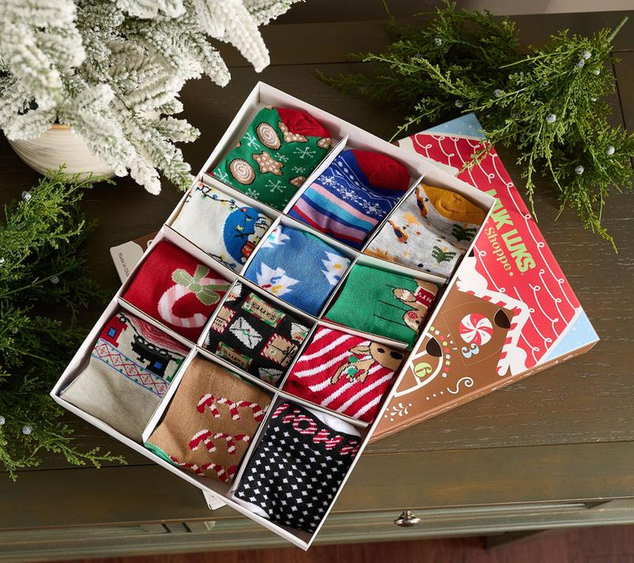 MUK LUKS Kid'S 12 Days of Christmas Socks